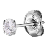 Surgical Steel Prong Set Round 2.5mm Jewelled Ear Studs : Pair