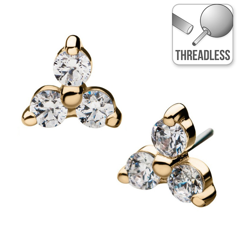 Crystal Clear Gold Prong
