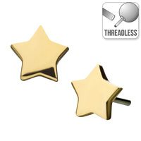 Invictus Threadless 14ct Yellow Gold Star Attachment