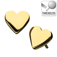 Invictus Threadless 14ct Yellow Gold Heart Attachment