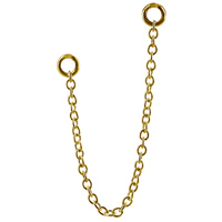 Bright Gold Hanging Chains for Hinged Segment Rings