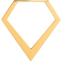Bright Gold Annealed Diamond Plug Hoop : 1.0mm (18ga)