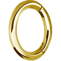 Bright Gold Oval Hinged Rook Ring