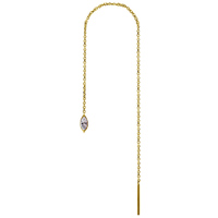 Bright Gold Threader Chain with Marquise Jewel : 11cm