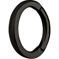Black Steel Oval Hinged Rook Ring