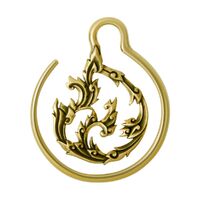 Ornate Brass Ear Weight Hanger : 23 grams