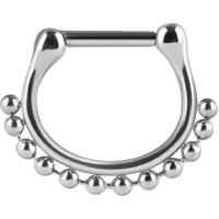Surgical Steel Septum Clicker Beaded Chain