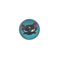 Screw On Picture Ball Kitty On Blue