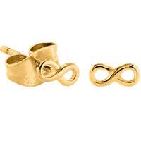 Bright Gold Infinity Ear Studs : Pair
