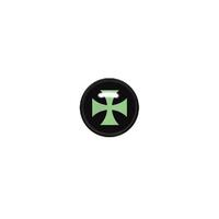 Titanium Blackline® Ikon Discs - Green Cross on Black