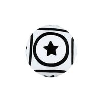 Acrylic Circle Stars Threaded Ball