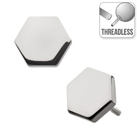 Invictus Threadless Titanium Hexagon Attachment : 4mm x 4mm