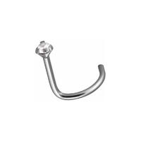 Titanium Highline® Curved Jewelled Nose Stud