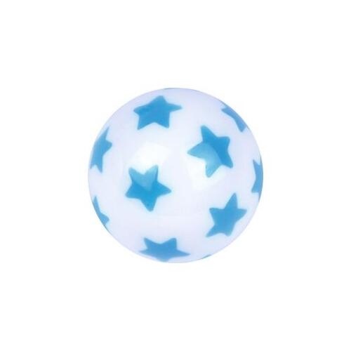Acrylic UV-Active Stars Ball - Blue on White
