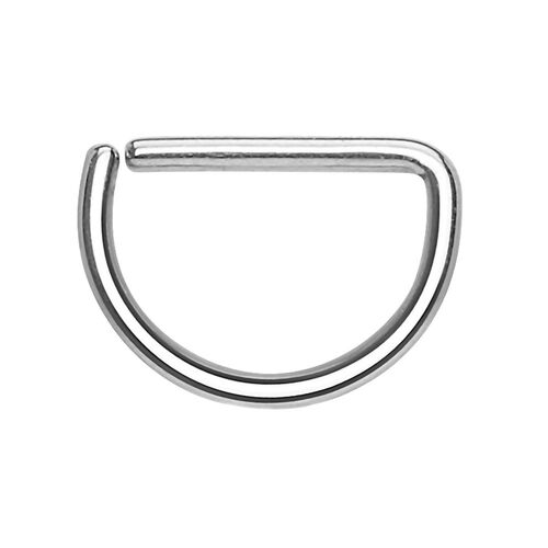 Surgical Steel Annealed D-Ring : 1.2mm (16ga) x 10mm