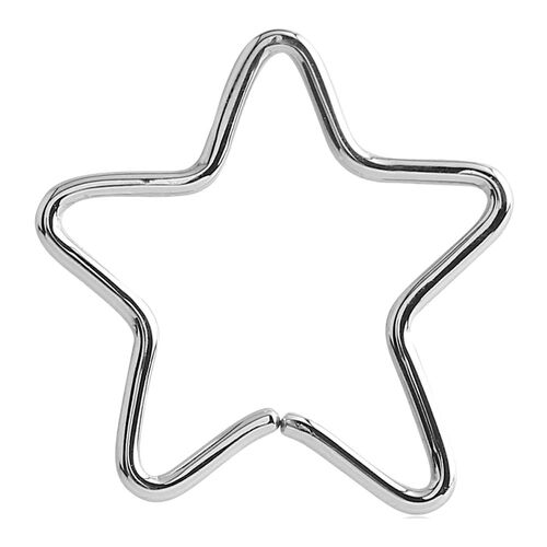 Surgical Steel Annealed Star Continuous Ring : 1.2mm (16ga) x 8mm