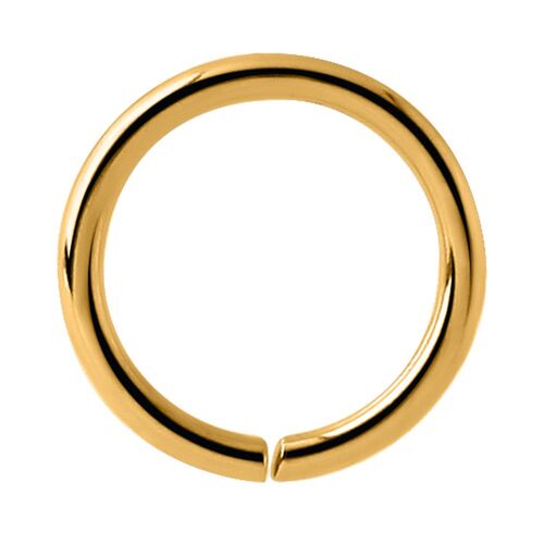 Bright Gold Continuous Rings : 0.8mm (20ga) x 10mm