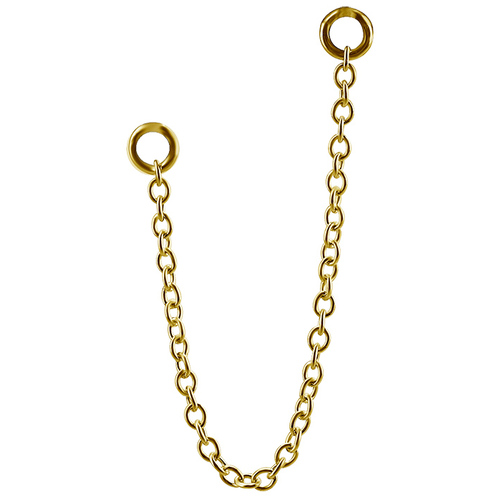 Bright Gold Hanging Chains for Hinged Segment Rings : 5cm
