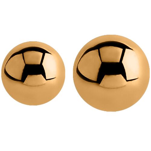 Bright Gold Threaded Ball : 1.2mm (16ga) x 2.5mm