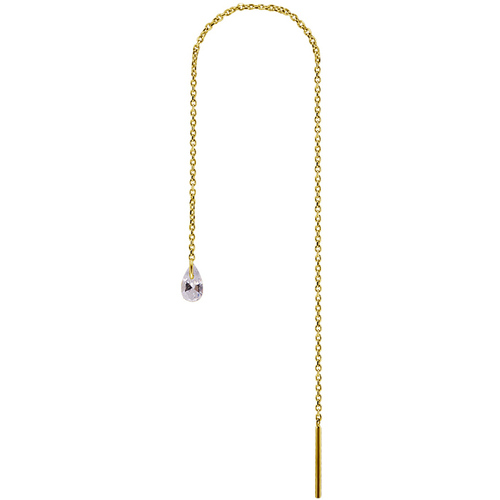 Bright Gold Threader Chain with Jewel : 11cm