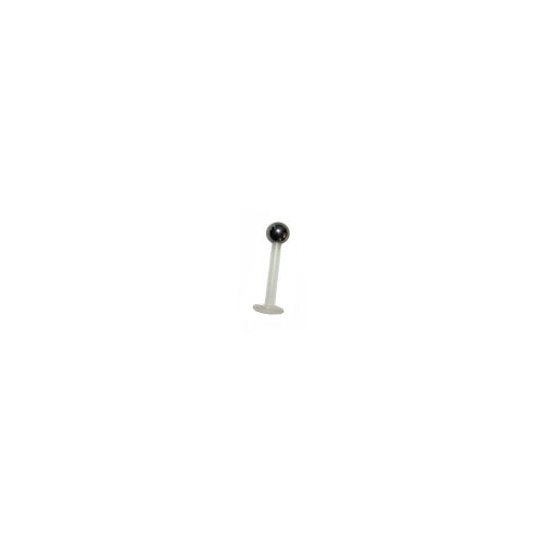 Bioplast® Labret with Steel Ball : 1.6mm (14ga) x 8mm x 4mm Ball
