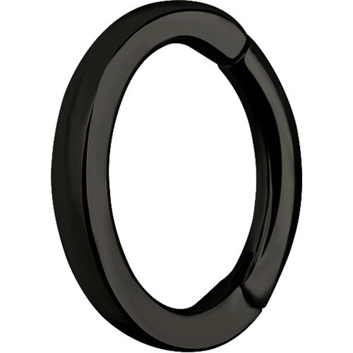 Black Steel Oval Hinged Rook Ring : 1.2mm (16ga) x 7mm