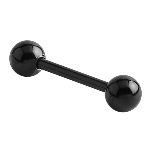 Black Steel Microbell : 1.2mm (16ga) x 6mm x 3mm Balls