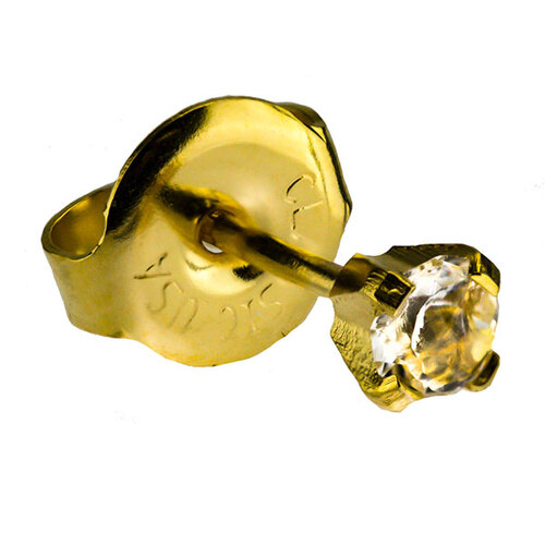 24ct Gold Plate Clawset Birthstone Regular : Crystal