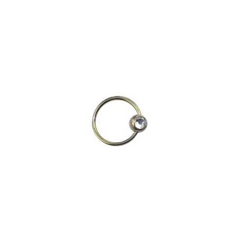 14ct Gold Jewelled Nail Ring : 0.6mm x 4mm
