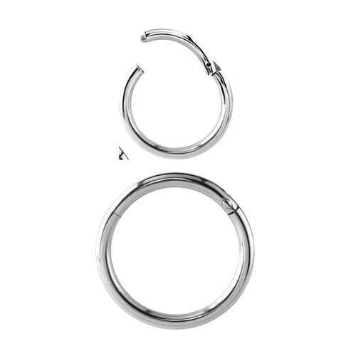 Surgical Steel Hinged Segment Ring : 1.0mm (18ga) x 7mm