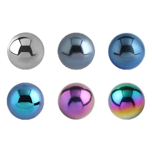 Titanium Micro Threaded Balls : 1.2mm (16ga) x 3mm x Dark Blue