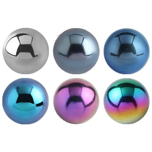 Titanium Threaded Balls : 1.6mm (14ga) x 4mm x Dark Blue