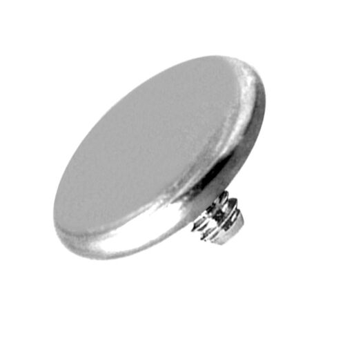 Titanium Discs for Internally Threaded Jewellery : 1.6mm (14ga) x 5mm