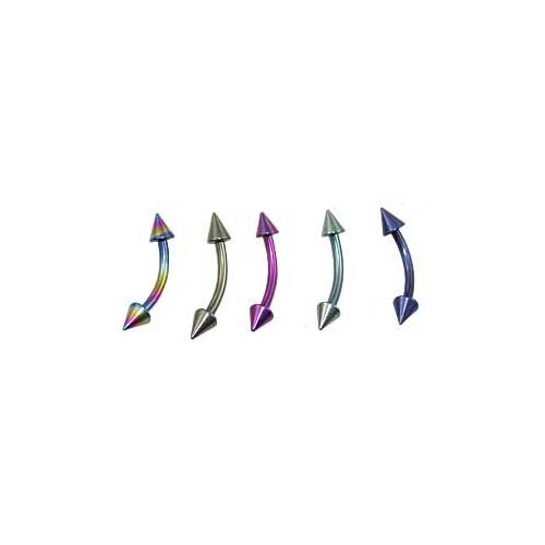 Titanium Micro Cone Bananabells : 1.2mm (16ga) x 8mm x Purple