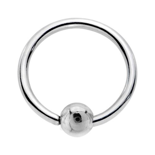 Annealed Surgical Stainless Steel Fixed Ball Closure Rings : 0.8mm (20ga) x 8mm