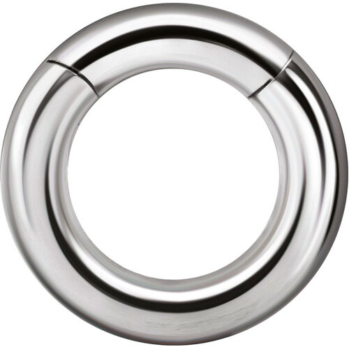 Heavy Gauge Surgical Steel Hinged Segment Ring : 2.0mm (12ga) x 10mm