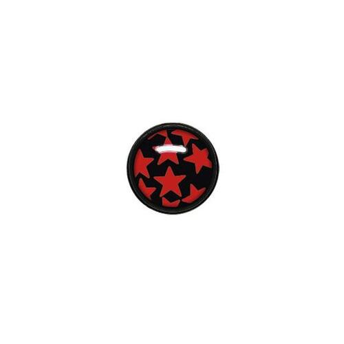 Titanium Blackline® Ikon Discs - Red Stars on Black : 5mm