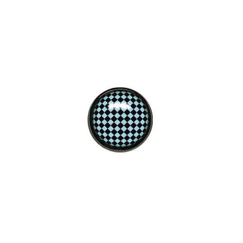 Titanium Blackline® Ikon Discs - Black/Turquoise Chessboard : 5mm