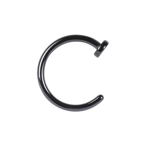 Titanium Blackline® Open Nose Rings : 1.2mm (16ga) x 9mm