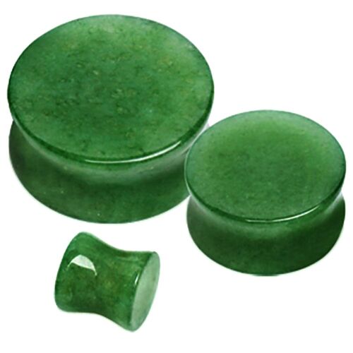 Double Flared Green Stone Plug : 4mm
