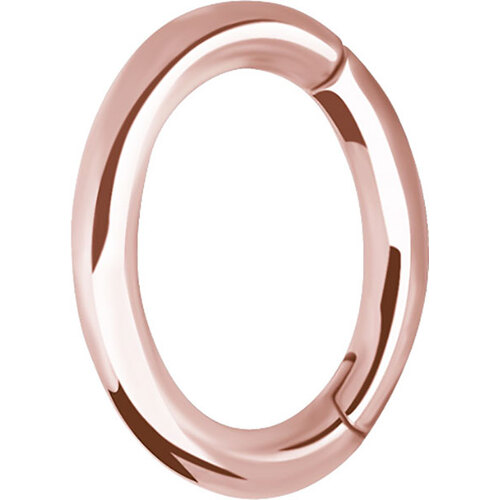 Rose Gold Oval Hinged Rook Ring : 1.2mm (16ga) x 7mm