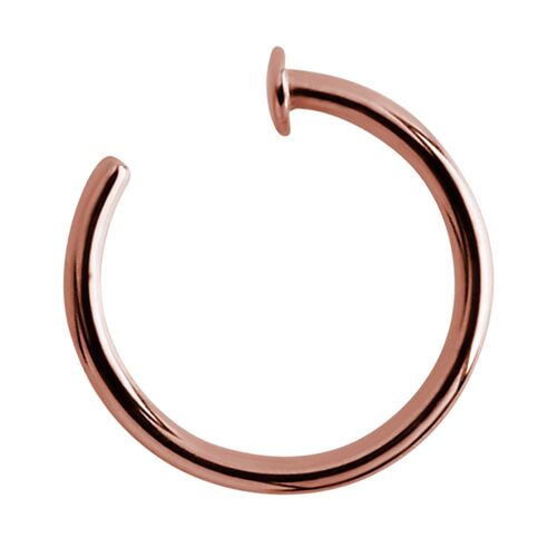 PVD Rose Gold Open Nose Ring : 0.8mm (20ga) x 7mm