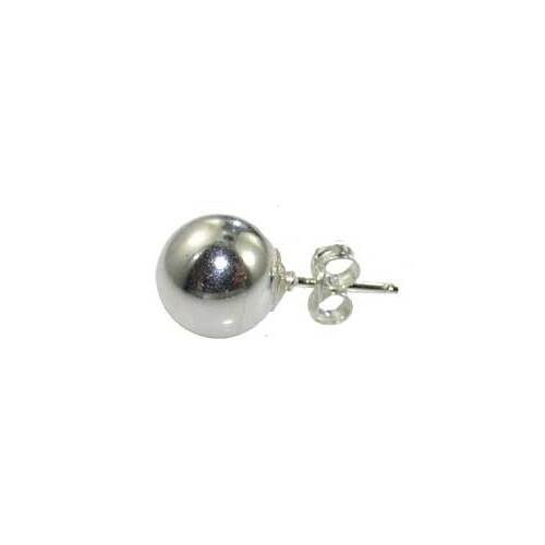 Jeweller Quality Sterling Silver Ball Ear Studs : 0.8mm (20ga) x 6mm Ball (1 pair)
