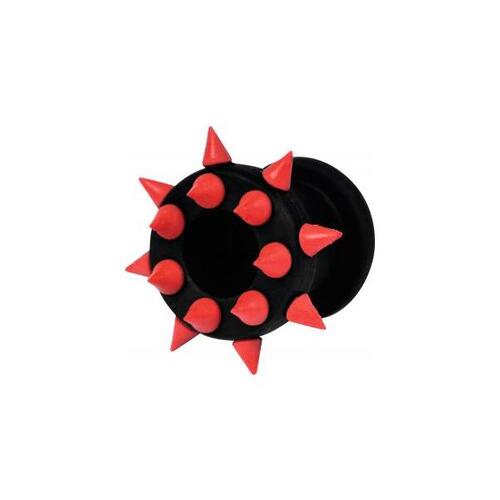 Silicone Spiked Tunnel : 16mm x Red/Black