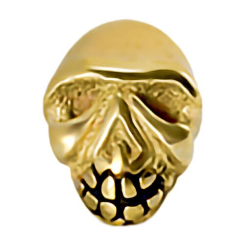 Bright Gold Skull Internally Threaded Attachment