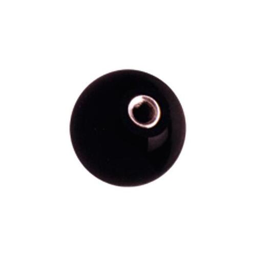 Screw on Gemstones : 1.6mm (14ga) x 8mm x Black Onyx
