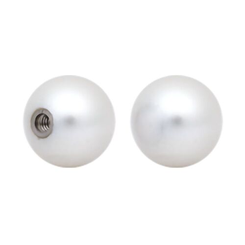 Titanium Highline® Synthetic Threaded Pearl Balls : 1.6mm (14ga) x 6mm