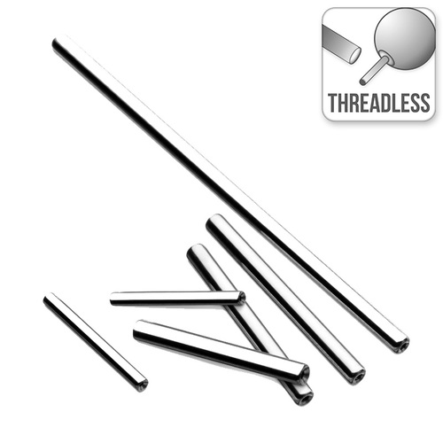 Invictus Threadless Titanium Barbell Stem : 18ga x 3/8" (9.52mm)