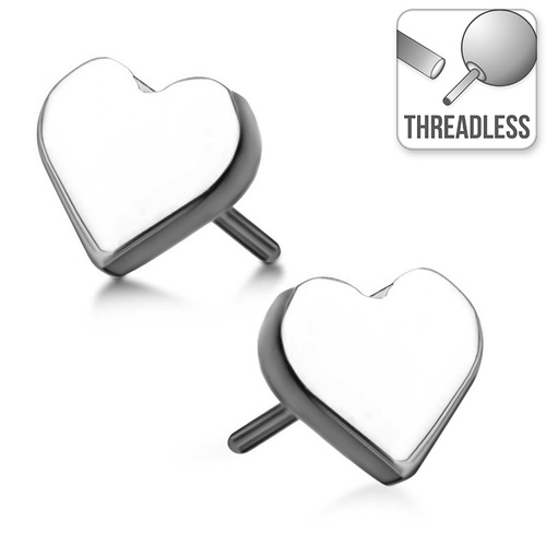 Invictus Threadless Titanium Flat Heart Attachment : 3.4mm x 3.8mm