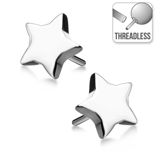 Invictus Threadless Titanium Flat Star Attachment : 3.5mm